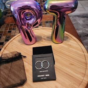 Secret box white gold dipped earrings NEW